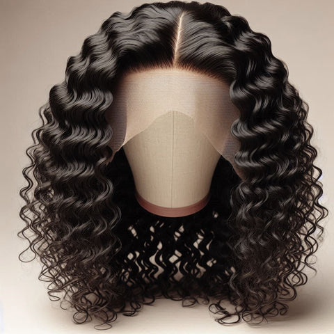 Custom fit size bob 13x4.5 lace front curly wig