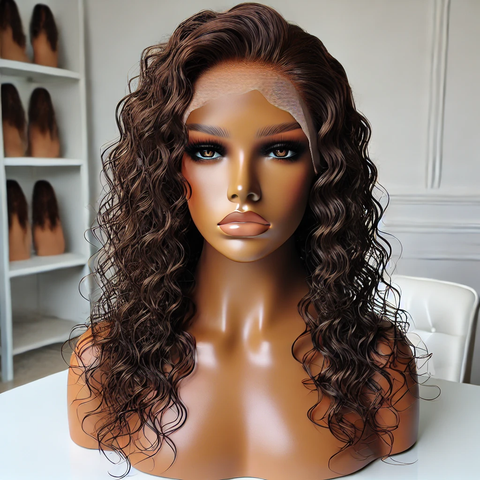 Haper 13x 4.5 curly brown wig